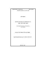 Luận văn thạc sĩ luật học: Quyền tố tụng của đương sự và thực tiễn thực hiện