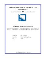 bài tập cá nhân chương 4quản trị chiến lược du lịch khách sạn