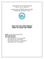 báo cáo thư viện pandas môn kĩ thuật lập trình