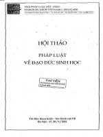 Kỷ yếu hội thảo khoa học: Pháp luật về đạo đức sinh học