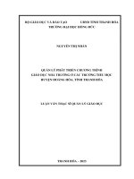 luận văn quản lý phát triển chương trình giáo dục nhà trường ở các trường tiểu học huyện hoằng hóa tỉnh thanh hóa
