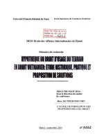 Luận án nghiên cứu: Hypothèque du droit d''usage du terrain en droit Vietnamien : Etude historique, pratique et proposition de solutions