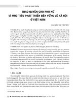 GIỚI VÀ PHÁT TRIỂN TẠP CHÍ KHOA HỌC HỌC VIỆN PHỤ NỮ VIỆT NAM QUYỂN 14, SỐ 2 - 2021 10 ĐIỂM
