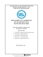 tiểu luận môn nghiên cứu marketing review sách người tiêu dùng học