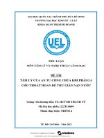 tiểu luận tâm lý của an tư công chúa khi phải gả cho thoát hoan để thư giãn nạn nước