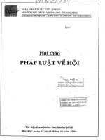 Kỷ yếu hội thảo khoa học: Pháp luật về hội