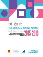 SỐ LIỆU VỀ PHỤ NỮ VÀ NAM GIỚI CÁC DÂN TỘC Ở VIỆT NAM GIAI ĐOẠN 2015-2019