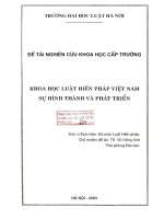 Đề tài nghiên cứu khoa học cấp Trường: Khoa học Luật Hiến pháp Việt Nam - Sự hình thành và phát triển