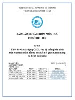 thiết kế và xây dựng csdl cho hệ thống bán sáchtrên website nhằm tối ưu hóa kết nối giữa khách hàngvà kênh bán hàng