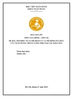đề bài tìm hiểu về vị trí pháp lý và mô hình tổ chức của ngân hàng trung ương hiện đại tại nhật bản