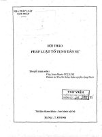 Kỷ yếu hội thảo khoa học: Pháp luật tố tụng dân sự