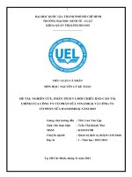 nghiên cứu phân tích và đối chiếu báo cáo tài chính của công ty cổ phần sữa vinamilk và công ty cổ phần sữa hanoimilk năm 2022
