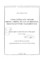 Luận án tiến sĩ luật học: Tăng cường đấu tranh phòng, chống tệ nạn xã hội bằng pháp luật ở Việt Nam