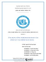 tiểu luận ứng dụng công nghệ blockchain vào lĩnh vực tài chính ngân hàng