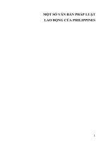 Một số văn bản pháp luật lao động của Philippines - Trường Đại học Luật Hà Nội - Dịch: Nguyễn Quốc Hoàn, Cao Xuân Ước, Phan Duy, Tô Văn Hoà hiệu đính