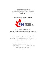báo cáo kiến tập nhập môn công nghệ kỹ thuật công ty cơ khí công nghiệp sài gòn