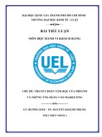 thuyết phân tâm học của freund và những ứng dụng vào marketing