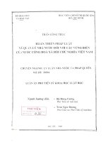 Luận án phó tiến sĩ khoa học luật: Hoàn thiện pháp luật về quản lý nhà nước đối với các vùng biển của Nước Cộng hoà xã hội chủ nghĩa Việt Nam
