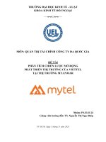 phân tích chiến lược mở rộng phát triển thị trường của viettel tại thị trường myanmar
