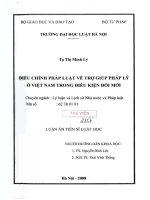 Luận án tiến sĩ Luật học: Điều chỉnh pháp luật về trợ giúp pháp lý ở Việt Nam trong điều kiện đổi mới