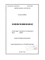 Luận văn thạc sĩ luật học: Xã hội hoá thi hành án dân sự