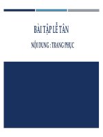 Tiểu luận - Nghiệp Vụ Ngoại Giao - đề tài - TRANG PHỤC