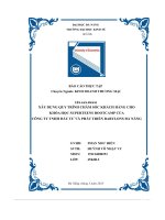 tiểu luận xây dựng quy trình chăm sóc khách hàng cho khóa học superteens bootcamp của công ty tnhh đầu tư và phát triển babylons đà nẵng