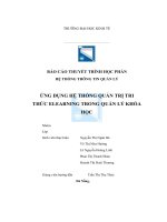 tiểu luận ứng dụng hệ thốngquản trị tri thức elearning trong quản lý khóa học