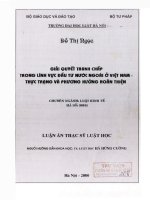 Luận án thạc sĩ Luật học: Giải quyết tranh chấp trong lĩnh vực đầu tư nước ngoài ở Việt Nam - Thực trạng và hướng hoàn thiện