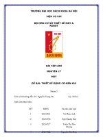 bài tập lớn nguyên lý máy đề bài thiết kế động cơ nén khí