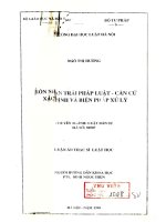 Luận văn thạc sĩ Luật học: Hôn nhân trái pháp luật  - Căn cứ xác định và biện pháp xử lý
