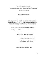 Luận văn thạc sĩ kinh tế: Xây dựng tỷ lệ chiết khấu tài chính, phân tích rủi ro của dự án đầu tư và một số giải pháp để xây dựng dự án đầu tư hoàn hảo