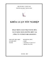 hoạt động giao nhận hàng hóa xuất khẩu bằng đường biển tại công ty cổ phần sbi logistics