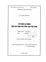 Luận án tiến sĩ luật học: Tài phán lao động theo qui định của pháp luật Việt Nam