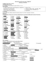 đề cương 10 tiếng anh