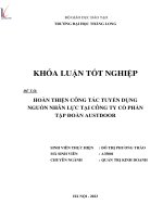 hoàn thiện công tác tuyển dụng nguồn nhân lực tại công ty cổ phần tập đoàn austdoor
