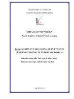 nghiên cứu hoạt động quản lý chuỗi cung ứng tại công tnhh ic food sơn la