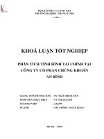 phân tích tình hình tài chính tại công ty cổ phần chứng khoán bình an
