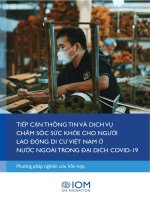 TIẾP CẬN THÔNG TIN VÀ DỊCH VỤ CHĂM SÓC SỨC KHỎE CHO NGƯỜI LAO ĐỘNG DI CƯ VIỆT NAM Ở NƯỚC NGOÀI TRONG ĐẠI DỊCH COVID-19