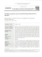 TÁC ĐỘNG CỦA GIÁ DÂU, TỶ GIÁ, LẠM PHÁT LÊN TĂNG TRƯỞNG KINH TÊ Ở VIỆT NAM