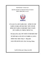 lý luận của chủ nghĩa mác lênin về chủ nghĩa xã hội liên hệ thực tiễn với mô hình chủ nghĩa xã hội hiện thực ở liên xô và đông âu trong thế kỷ xx