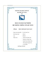 tiểu luận báo cáo bài tập nhóm hệ thống thông tin kế toán đề tài phần mềm kế toán fast