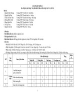 nhóm 3 ma trận bản đặc tả giữa hk2 lớp 11 hà nội