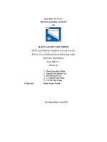 tiểu luận báo cáo bài tập nhóm môn hệ thống thông tin quản lý đề tài các hệ thống kinh doanh thông minh business intelligence