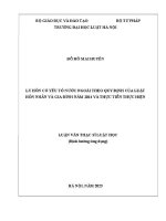 Luận văn thạc sĩ Luật học: Ly hôn có yếu tố nước ngoài theo quy định của Luật Hôn nhân và gia đình năm 2014 và thực tiễn thực hiện