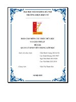 báo cáo môn cấu trúc dữ liệu và giải thuật đề tà i quản lý sinh viên trong lớp học