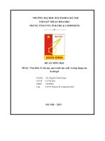 đồ án môn học tìm hiểu về cấu tạo quy trình sản xuất và ứng dụng của hydrogel