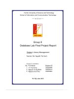 group 8 database lab final project report subject library management