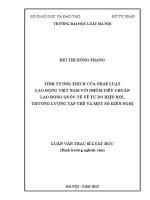 Luận văn thạc sĩ Luật học: Tính tương thích của pháp luật lao động Việt Nam với nhóm tiêu chuẩn lao động quốc tế về tự do hiệp hội, thương lượng tập thể và một số kiến nghị