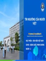 học phần văn hiến việt nam đề tài tín ngưỡng của người việt